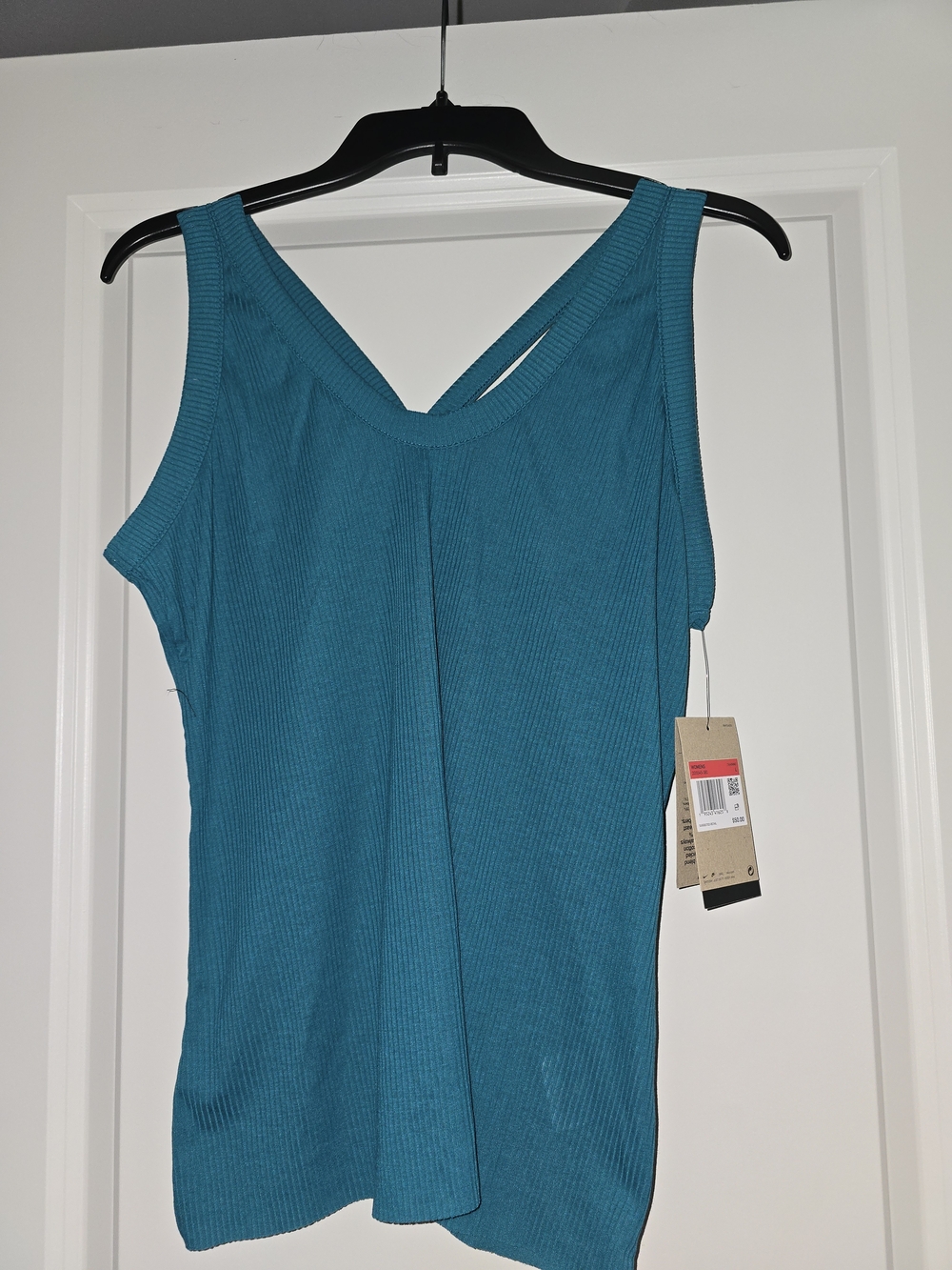 Nike Sleeveless Ribbed V-Neck Tank Top - Teal